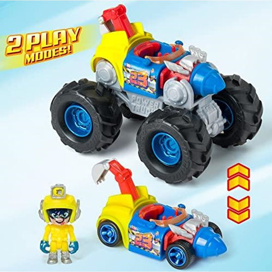 T-Racers Turbo Truck Turbo Digger – Superfahrzeug mit 1 exklusiven Fahrer und 1 exklusiven Fahrzeug. Kompatibel mit anderen T-Racer Autos