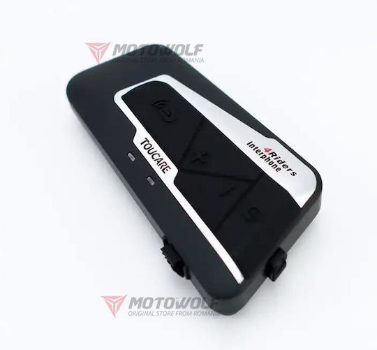 Toucare T9S-4 Ενδοεπικοινωνία Μονή για Κράνος Μηχανής με Bluetooth