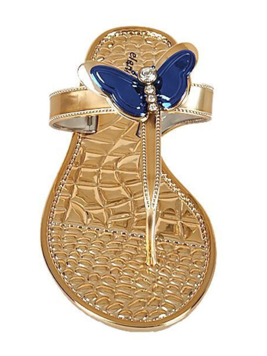 Frauen Flip Flops in Gold Farbe