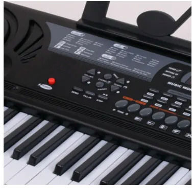 Tastatur Schone Klange mit 61 Tasten mit Notenständer Schwarz