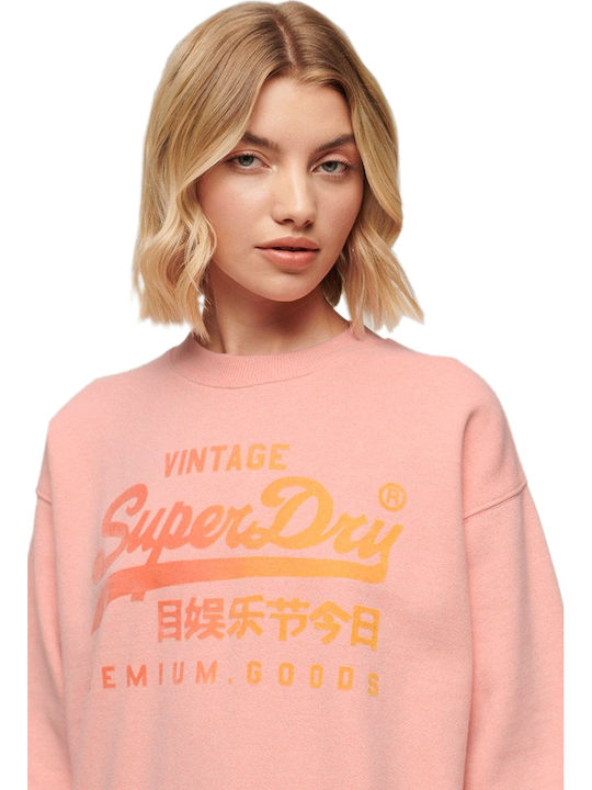 Superdry Tonal Vintage Logo Sweatshirt Damen W2012103a-9qs (9qs/Pfirsich Rosa Mergel) Superdry Tonal Vintage Logo Sweatshirt Damen W2012103a-9qs (9qs/Pfirsich Rosa Mergel)