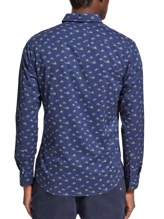 Scotch & Soda Men's Shirt Long Sleeve NAVY BLUE 175483-7113