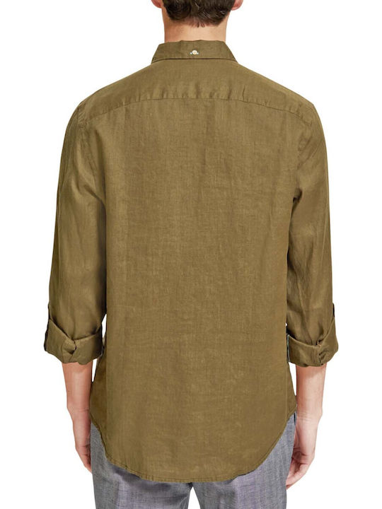 Scotch & Soda Λινό Πουκάμισο Πράσινο