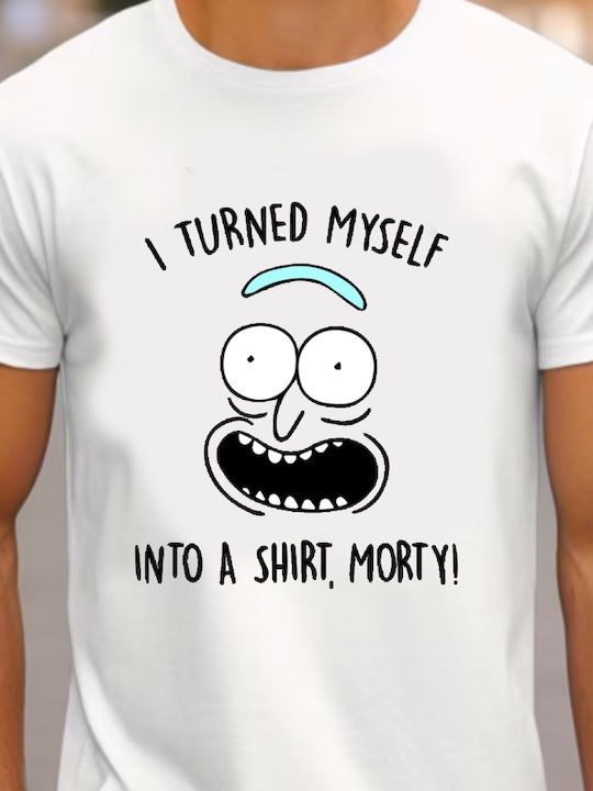 Weißes Tshirt Rick And Morty Original Fruit Of The Loom 100% Baumwolle No21