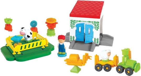 Mochtoys Farm Interlocking Building Blocks with Figures for 1 Plus Year 100 Pieces