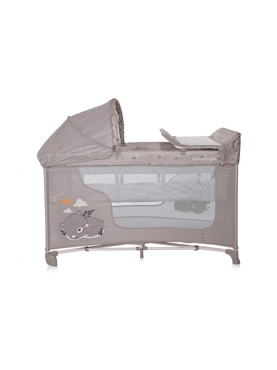 Lorelli Moonlight Playpen 2 Levels with Changing Table & Mattress Beige 126x70cm