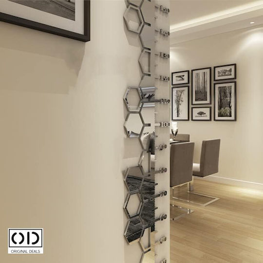 Ofertele originale Ofertele originale de măsurare a înălțimii hexagonale pline și goale pentru copii, realizate din oglindă acrilică autoadezivă, cu o scară de măsurare 20 - 180 cm
