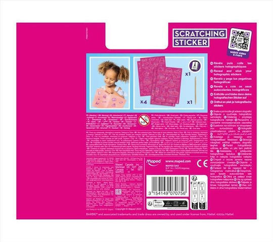 Scratch & Sketch Kreatives Set Kratzen & Skizzieren Sticker Barbie