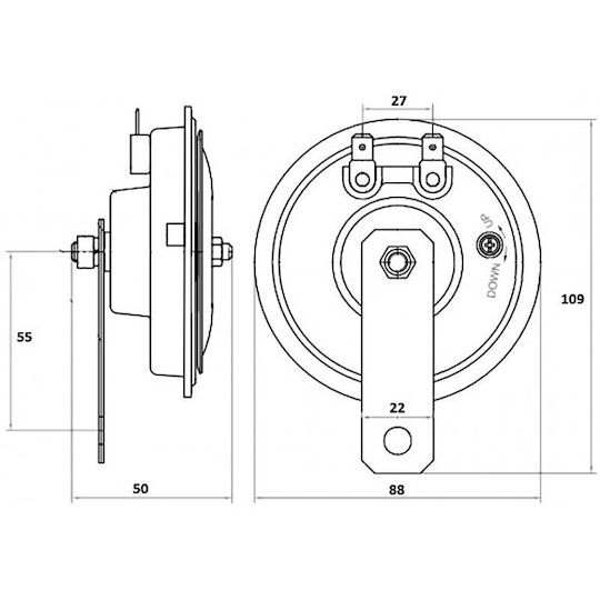 Kamar Claxon Camionului 24V