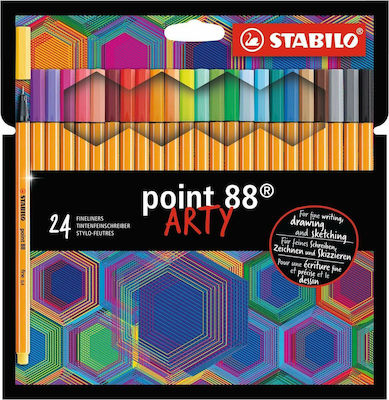 Set de Markere Stabilo Point 88 Arty 0.4 mm (24 Bucăți)