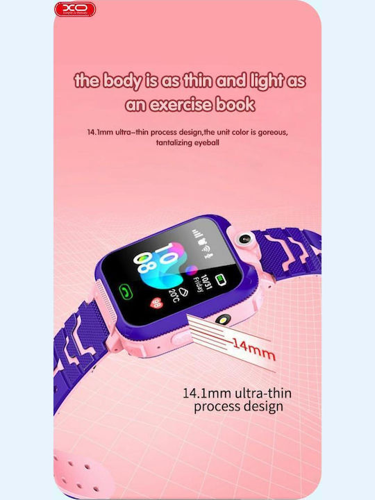 XO Παιδικό Smartwatch με Κάμερα Ροζ