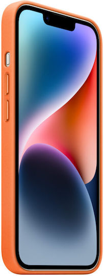 Apple Back Cover Leather Orange (iPhone 14)