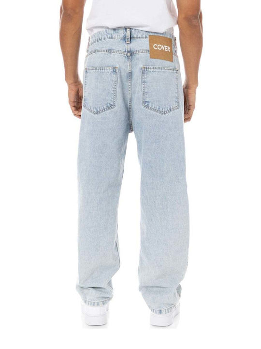 Cover Jeans Men's Jeans Pants in Baggy Line Light Blue