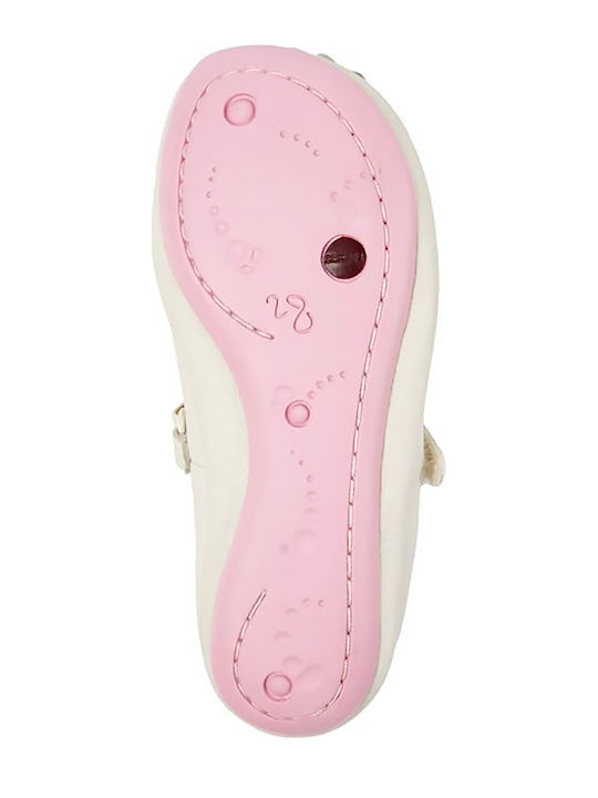Balerini Albi din Piele pentru Copii Camper Twins (k800587-001)