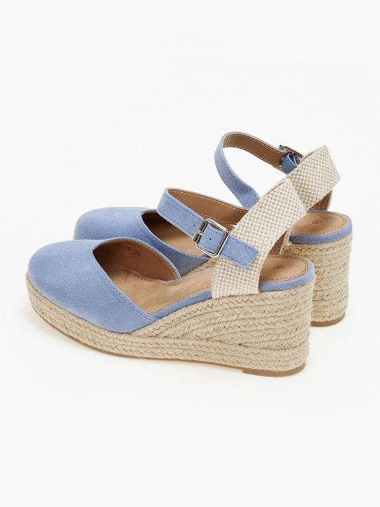 Issue Fashion Platforme dama în stil espadrile Albastru