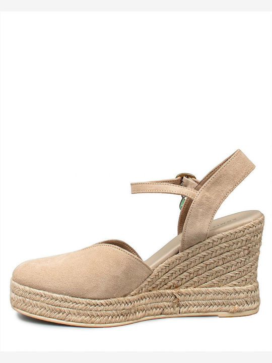 Komis & Komis Women's Suede Platform Espadrilles Brown