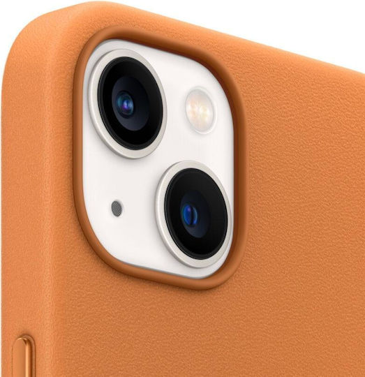 Apple Задна корица Кожа Golden Brown (iPhone 13 mini)