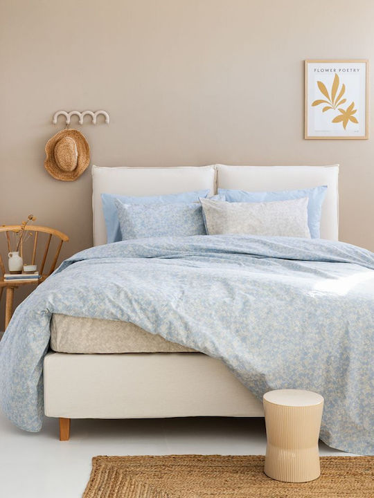 Palamaiki Sheet Sets Single with Elastic 110x200+30cm. Fashion Life FL6233 Light Blue 3pcs