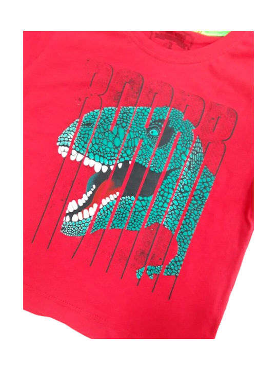 Ifba Kids Kids T-shirt Red Ανάγλυφο Τύπωμα