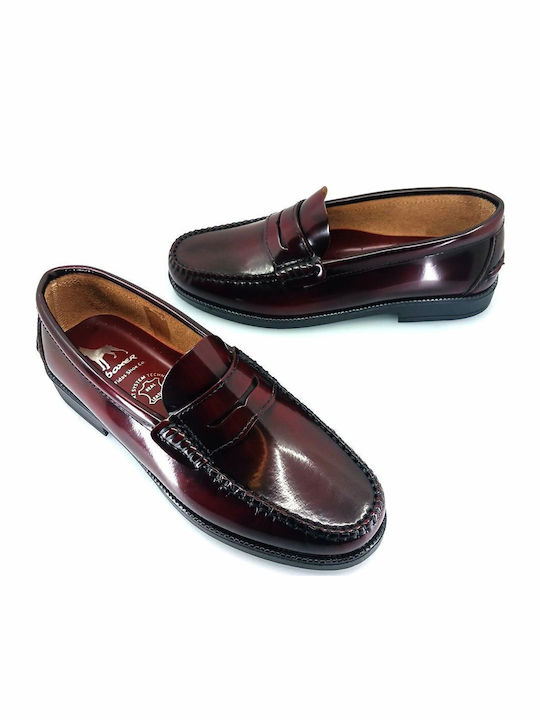 Men's Leather Loafers Burgundy