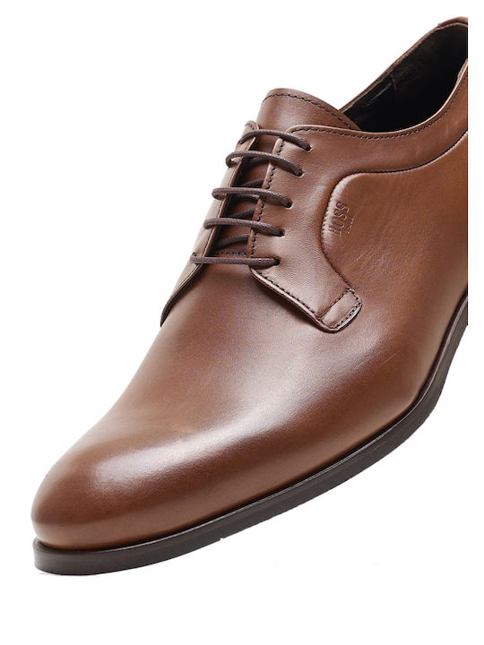 Boss Shoes Men's Leather Dress Shoes Cognac Paris