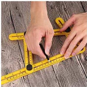 14441-005000FGA-002CXZ Plastic Folding Ruler Angled