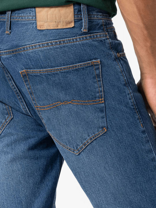 Ανδρικό Παντελόνι Τζιν με Regular Εφαρμογή Dark Denim