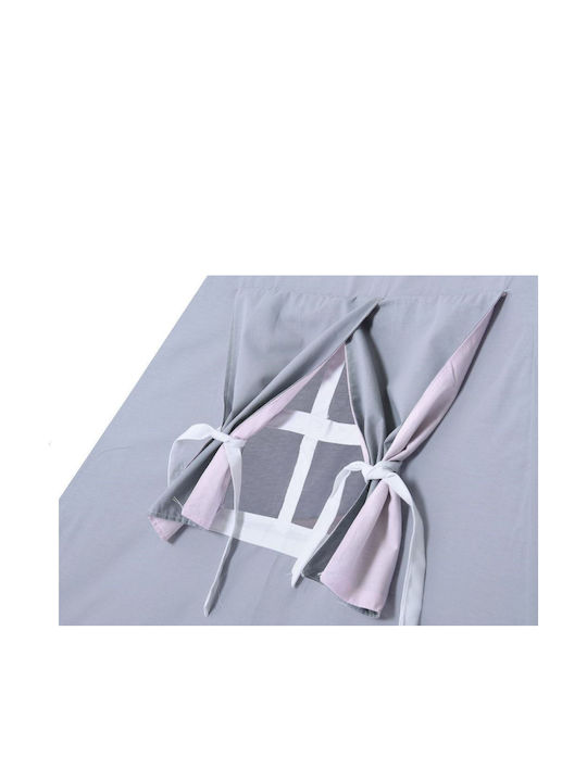 Elis Design Παιδική Σκηνή Σετ Με Μαξιλάρια & Καλαθάκι Gray Pink