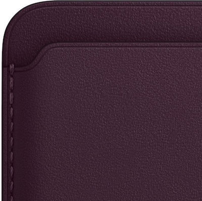 Apple Leather Wallet Carcasă pentru card MagSafe Dark Cherry
