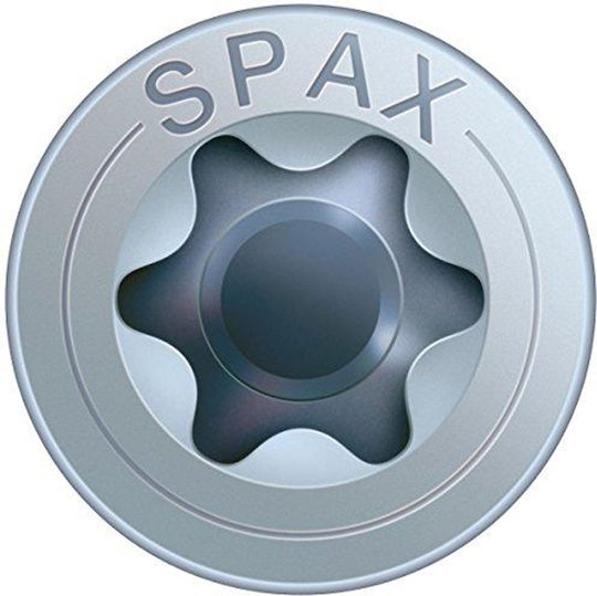 Tbd Spax 4cut 1191010350155 Универсален винт, с вдлъбната глава, T-star Plus, с пълна резба, поцинкована заготовка A2j, 1191010350455