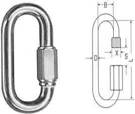 Stainless Steel Chain Link M8253 Inox A4 - 5mm