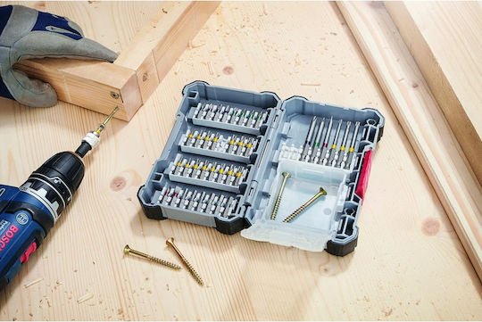 Set de burghie Bosch Professional, 40 piese (pick and click, capete de șurubelniță extra dure, cu suport universal) - Exclusiv Amazon
