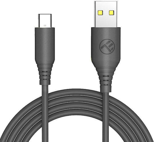Tellur USB 2.0 Cable USB-C male - USB-A Μαύρο 1m