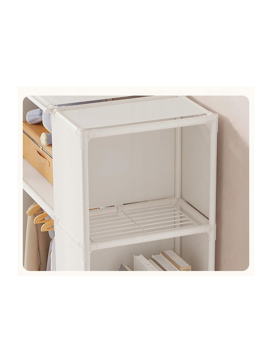 Μονόφυλλη Ντουλάπα Συρόμενη Λευκή 40x28x125cm