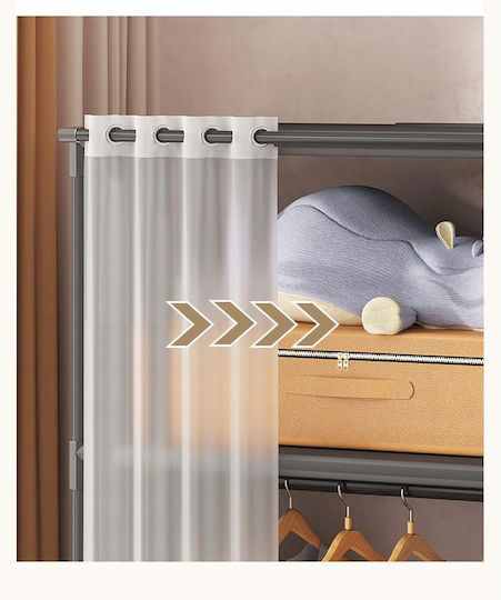 Single Door Wardrobe Sliding White 40x28x125cm