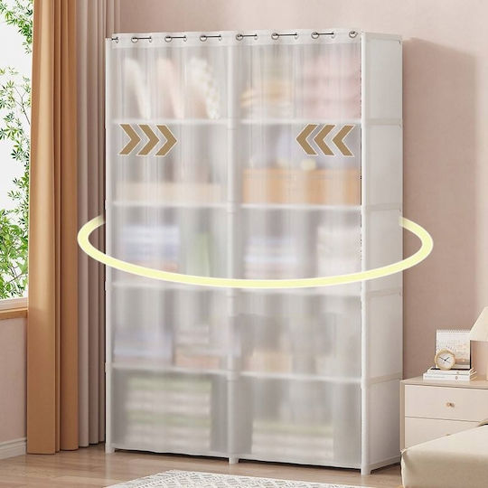 Doppeltür Kleiderschrank Schieben Ecru 80x28x125cm