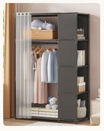 Doppeltür Kleiderschrank Schieben Schwarz 89x45x163cm
