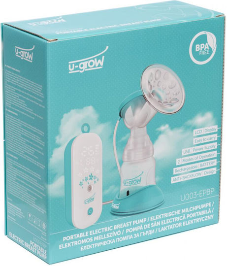 U-Grow Ηλεκτρικό Μονό Θήλαστρο Μπλε 140ml