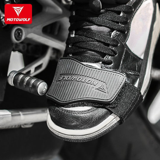 Motowolf Protecție pentru pantof pentru maneta de schimbare a vitezelor a motocicletei Negru