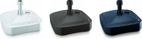 Prosperplast Βάση Ομπρέλας Νερού-Άμμου Πλαστική 30-30mm 12lt Τετράγωνη Λευκή