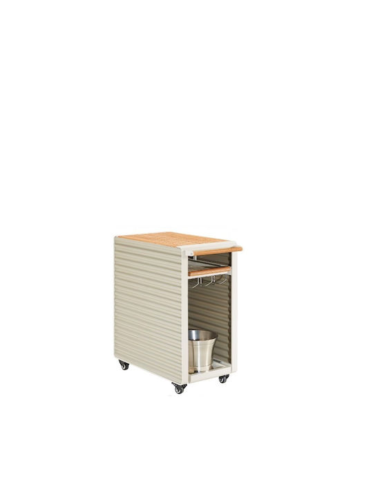 Tisch Bar für kleine Außenbereiche Stabil Airport Taupe 76.5x40x88cm