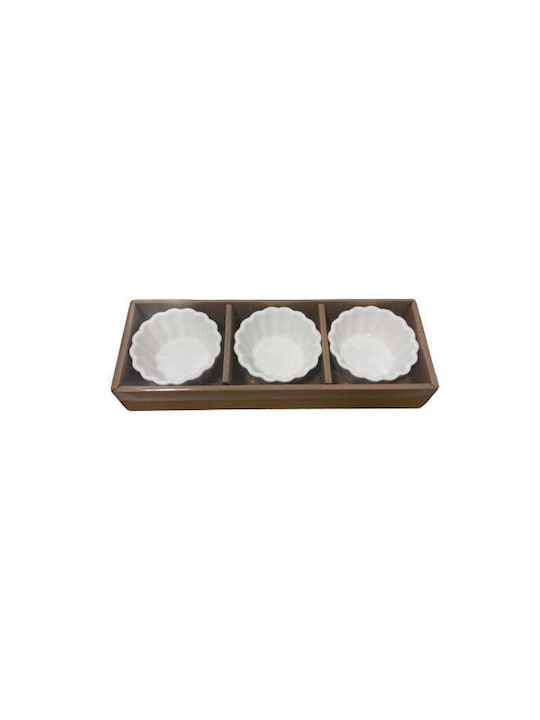 Excellent Houseware Ceramică Platou pentru aperitive Albă L8.5xl4cm 1buc