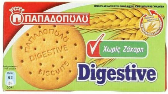 Παπαδοπούλου Παπαδοπούλου Μπισκότα Digestive Ολικής Άλεσης Χωρίς Ζάχαρη 250gr