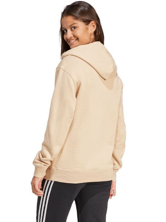 Adidas Linear Women's Hooded Sweatshirt Beige