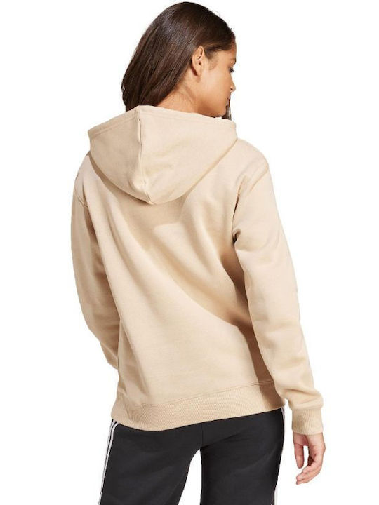 Adidas Women's Hooded Fleece Sweatshirt Beige