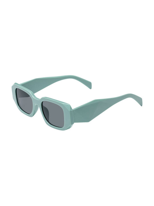 Women's Sunglasses with Turquoise Plastic Frame and Turquoise Lens 01-4817-4