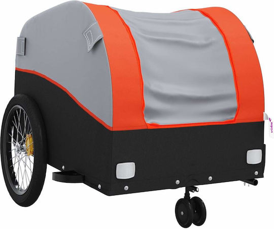 Vidaxl Anhänger Fahrradzubehör Schwarz Orange 30 Kilo Eisen