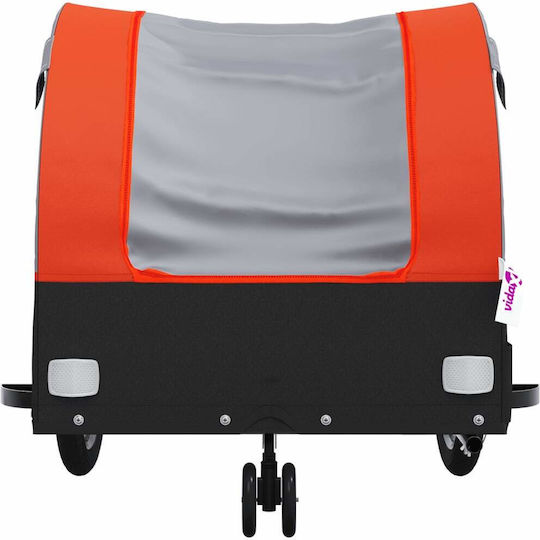 Vidaxl Anhänger Fahrradzubehör Schwarz Orange 30 Kilo Eisen