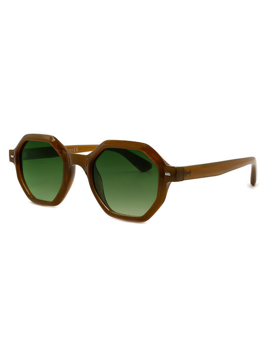 Awear Sunglasses with Brown Plastic Frame and Green Gradient Lens ColinOlive