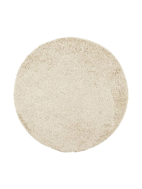 vidaXL Rug Round Shaggy Gold